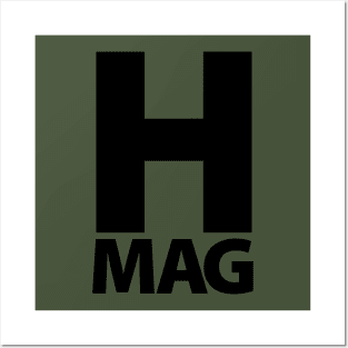 HMAG - Front and Back - Black Posters and Art